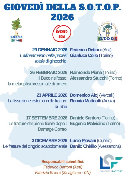 GIOVEDI’ DELLA SOTOP 2026 - Le fratture del cingolo scapolomerale 