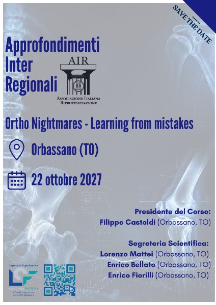 Corso Inter Regionale A.I.R.  Ortho Nightmares - Learning from mistakes  