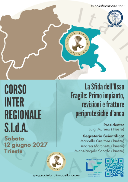 CORSO SIdA - La Sfida dell'Osso Fragile: Primo impianto, revisioni e fratture periprotesiche d'anca