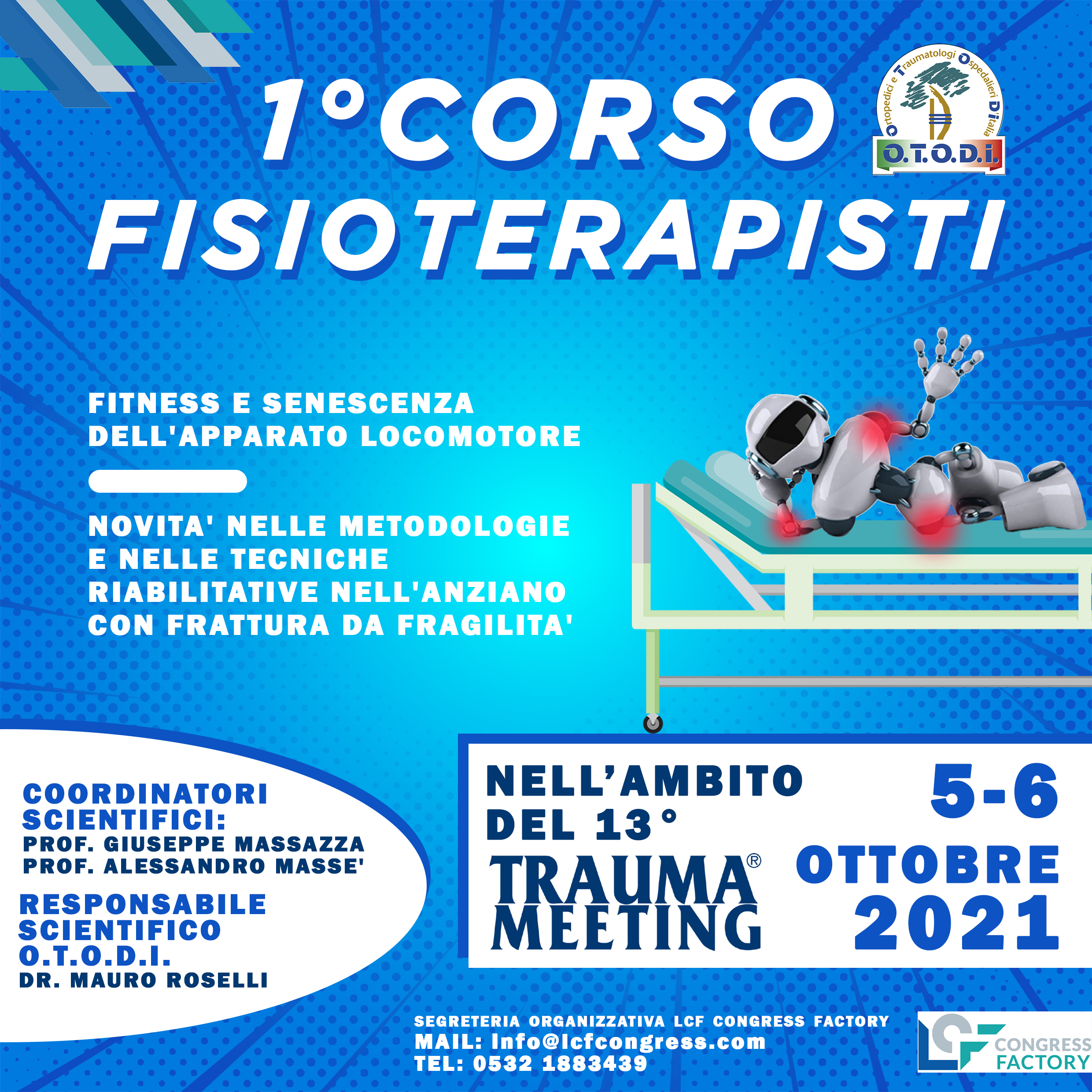 1° CORSO FISIOTERAPISTI nell'ambito del 13° TRAUMA MEETING 2021