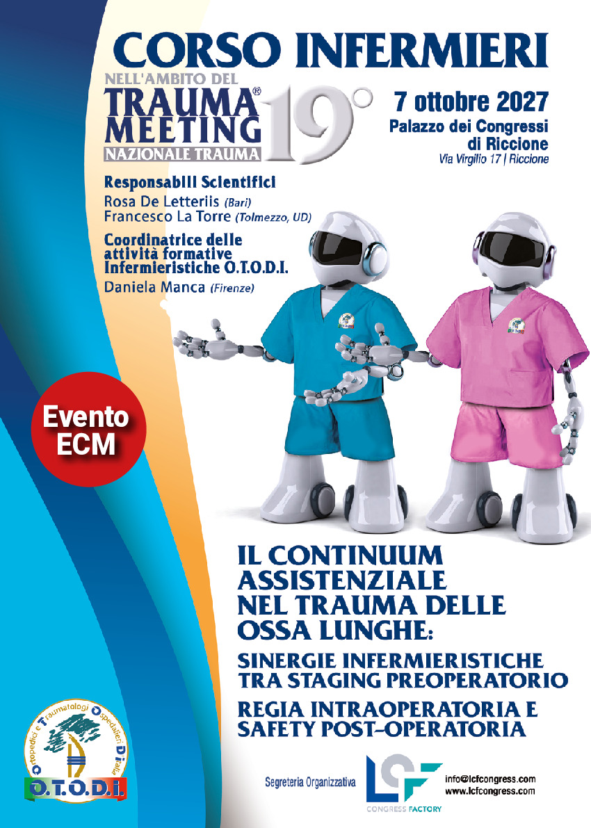 CORSO INFERMIERI nell'ambito del 19° TRAUMA MEETING 2027 