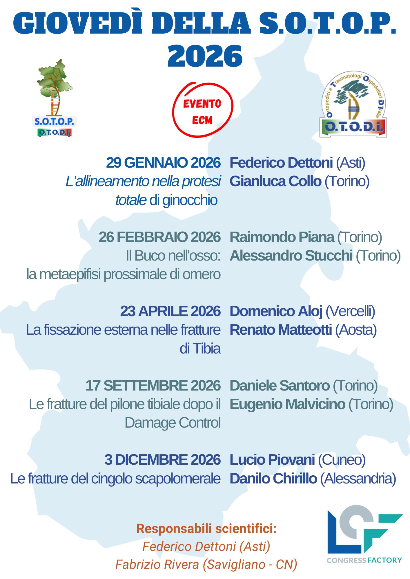 GIOVEDI’ DELLA SOTOP 2026  Le fratture del pilone tibiale dopo il Damage Control  