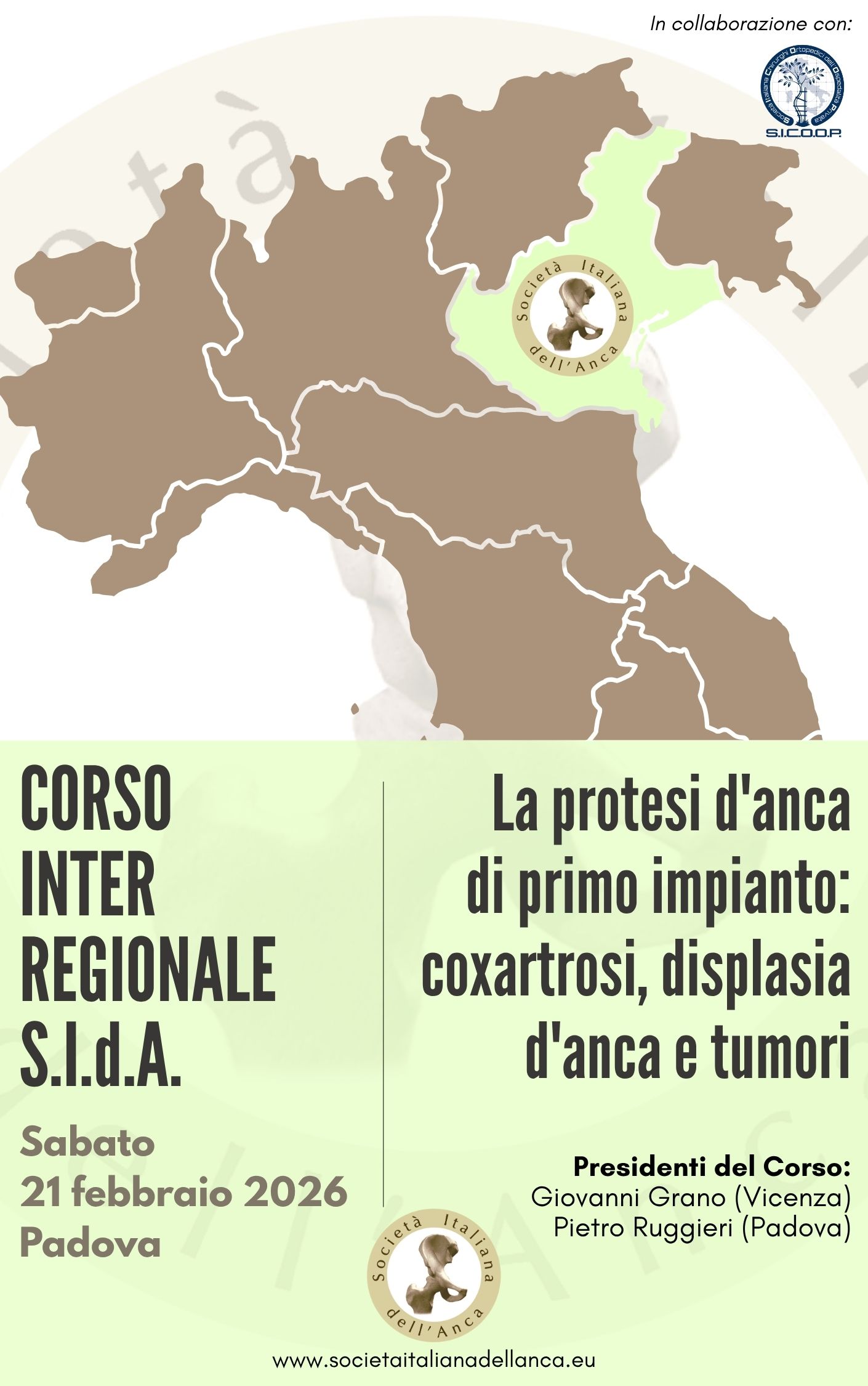 Corso Inter Regionale S.I.d.A  La protesi d'anca di primo impianto: coxartrosi, displasia d'anca e tumori
