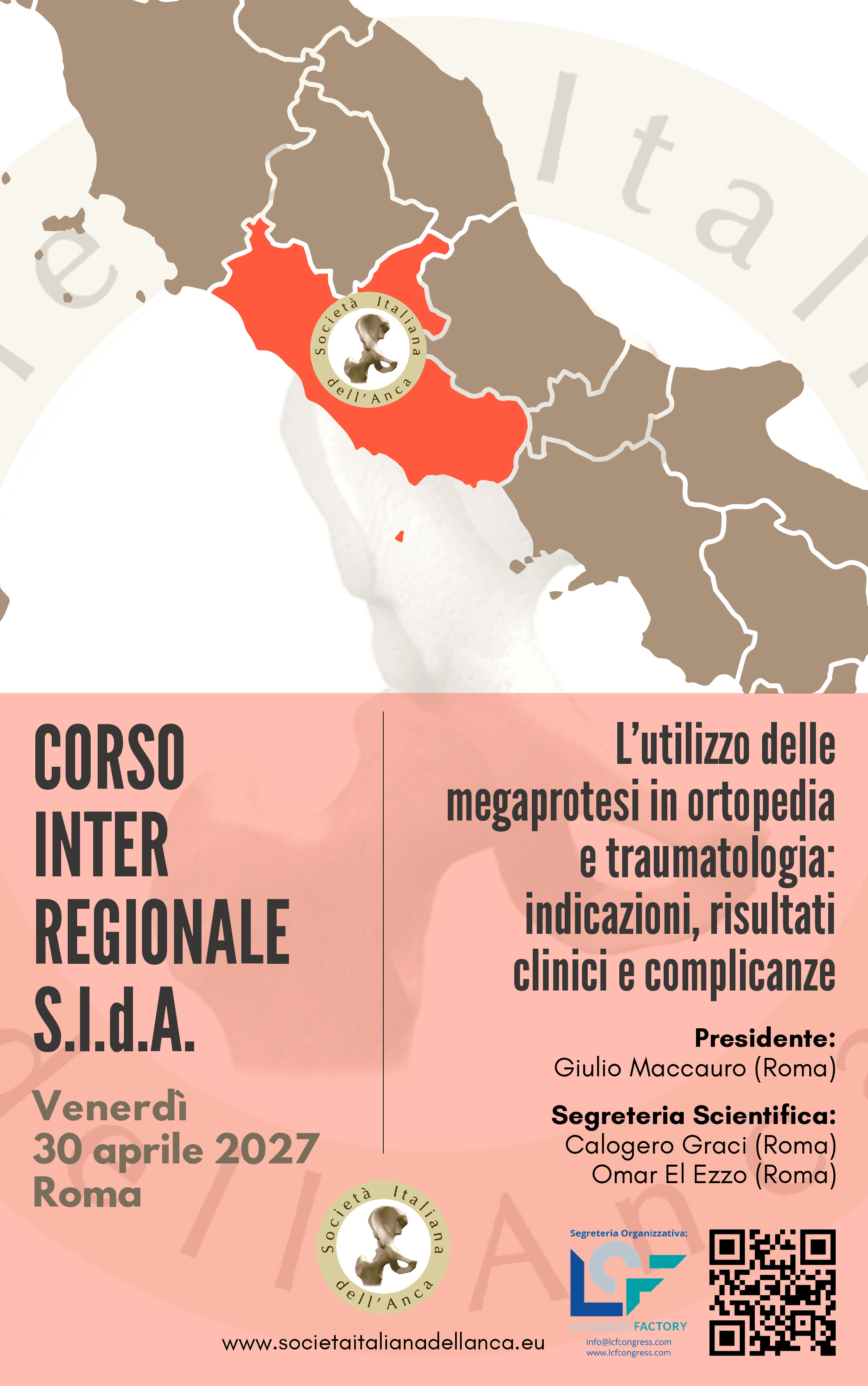 Corso Inter Regionale S.I.d.A - L’utilizzo delle megaprotesi in ortopedia e traumatologia: indicazioni risultati clinici e complicanze  