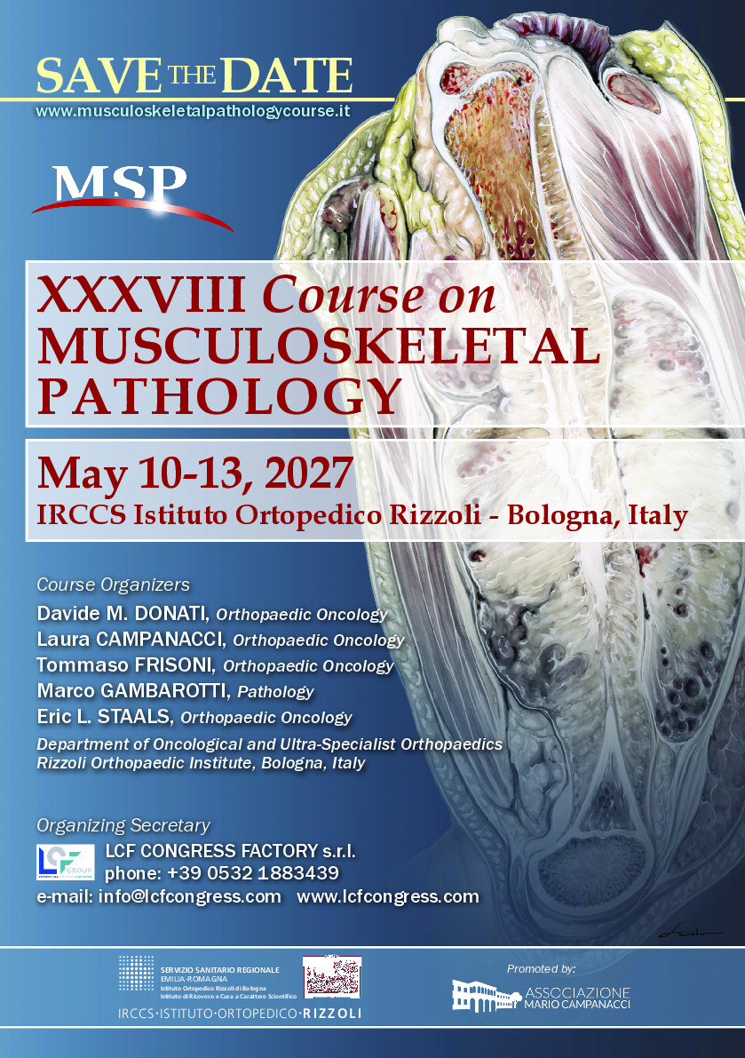 XXXVIII COURSE ON MUSCULOSKELETAL PATHOLOGY 